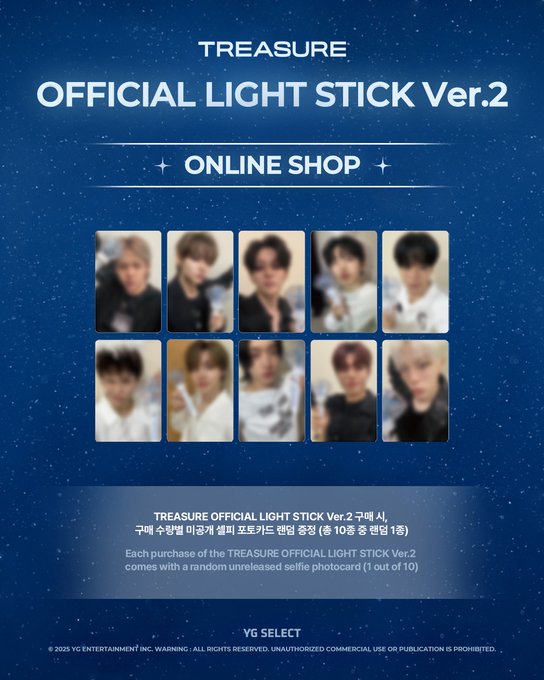 TREASURE Official LIGHT STICK VER.2 (Online Benefit)