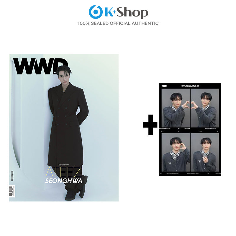 WWD - SEONGHWA (ATEEZ) COVER (SEP ISSUE 2026) X Snapism PHOTOCARD STICKER