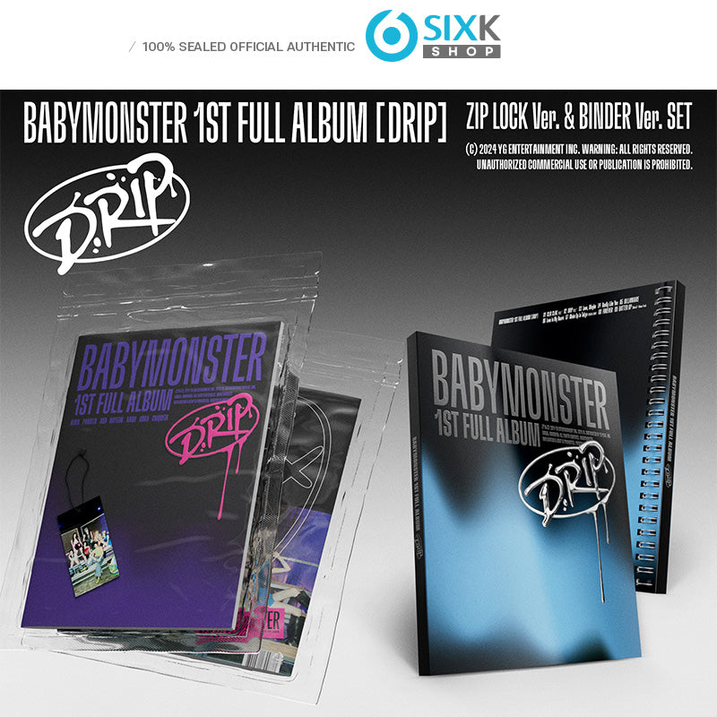 BABYMONSTER 1ST FULL Album [DRIP] (ZIP LOCK / BINDER)  [+LUCKY DRAW]