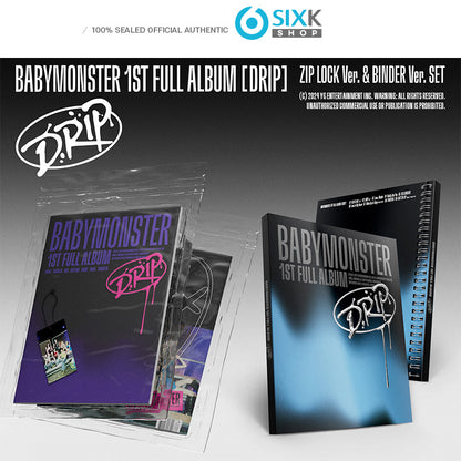 BABYMONSTER 1ST FULL Album [DRIP] (ZIP LOCK / BINDER)  [+LUCKY DRAW]