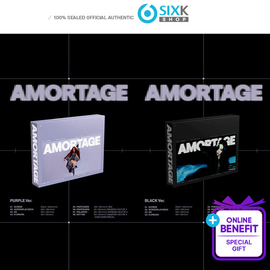 JISOO Mini Album [AMORTAGE] PURPLE Ver /BLACK Ver (EXCLUSIVE EDITION Ver) (+Online Benefit)