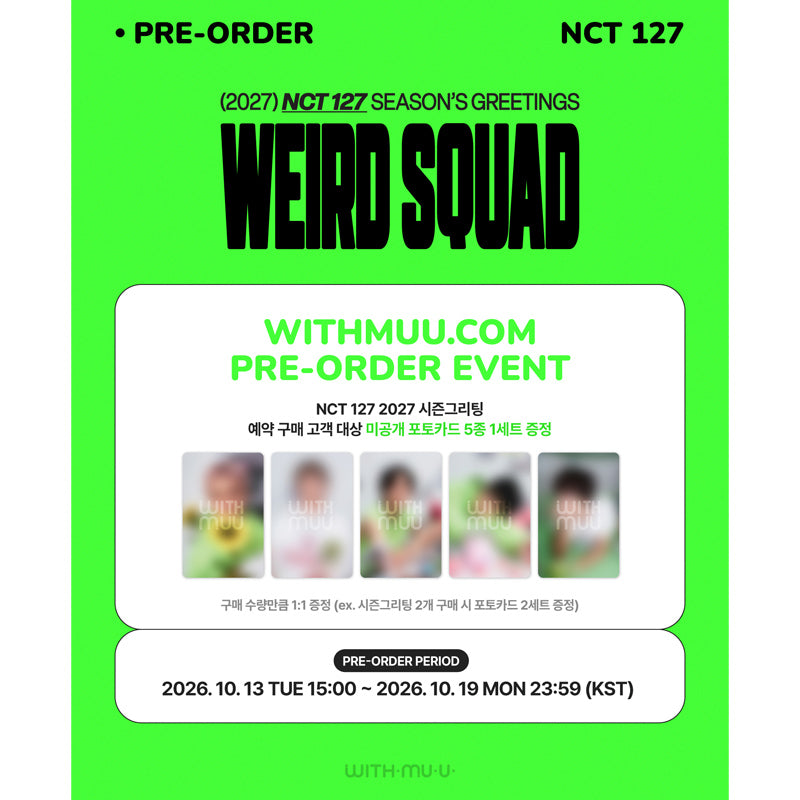 NCT 127 - 2027 SM ARTIST SEASON’S GREETINGS (Kit) (Online Benefit)