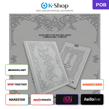 ALPHA DRIVE ONE - 2ND MINI ALBUM [UNBREAKABLE : BOY BEAST] Fragile Beast Ver. (Online Benefit)