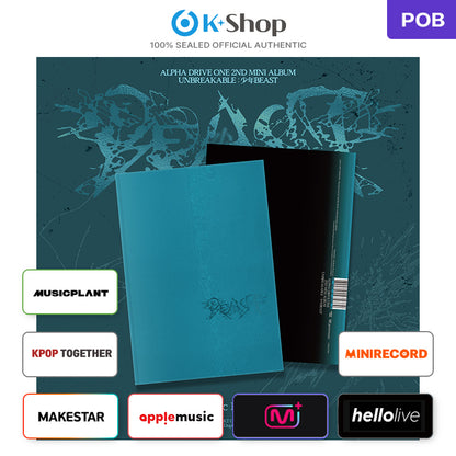 ALPHA DRIVE ONE - 2ND MINI ALBUM [UNBREAKABLE : BOY BEAST] Cementic Nest Ver.(Online Benefit)