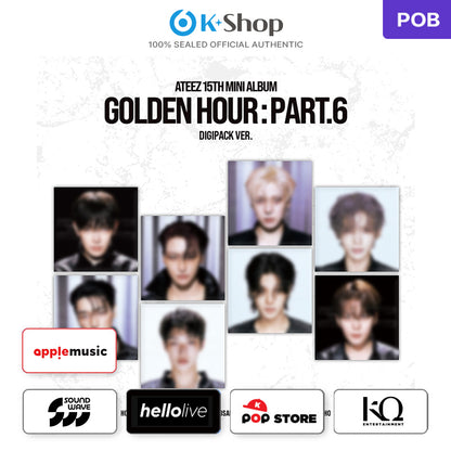 ATEEZ - 15TH MINI ALBUM [GOLDEN HOUR : Part.6] DIGIPACK VER. (Online Benefit)(Choice Members)