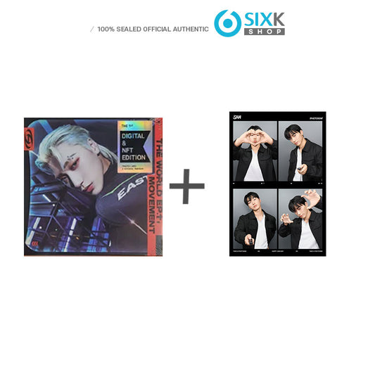 Photoism Snapism PHOTOCARD STICKER + (SAN DIGIPACK Ver) ATEEZ EP.1 MOVEMENT ALBUM
