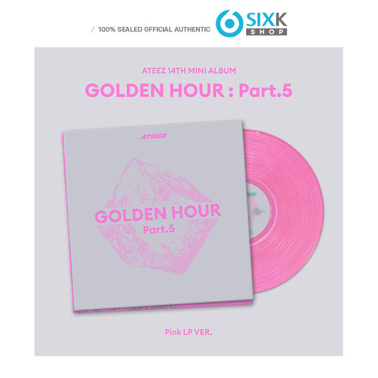 ATEEZ - 14TH MINI ALBUM [GOLDEN HOUR : Part.5] Pink LP Ver.