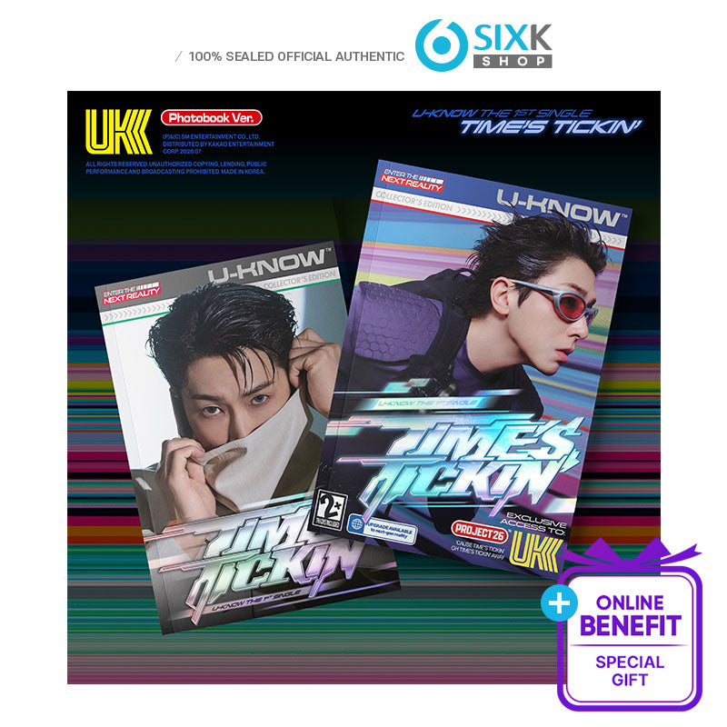U-KNOW THE 1ST SINGLE ALBUM [Times Tickin] Photobook Ver. (Online Benefit)