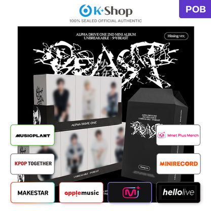 ALPHA DRIVE ONE - 2ND MINI ALBUM [UNBREAKABLE : BOY BEAST] Hissing Ver.(Online Benefit)