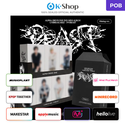 ALPHA DRIVE ONE - 2ND MINI ALBUM [UNBREAKABLE : BOY BEAST] Hissing Ver.(Online Benefit)