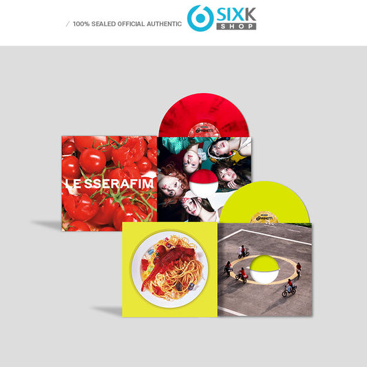 LE SSERAFIM 1st Single Album [SPAGHETTI] LP ver. (Tomato Red Ver.) (Neon Yellow Ver.)