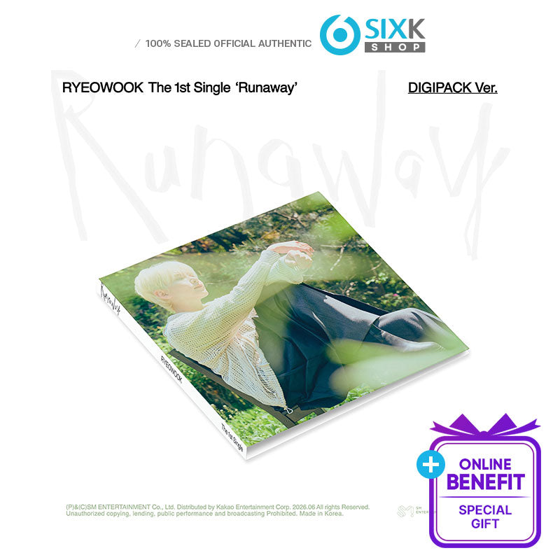 RYEOWOOK(SUPER JUNIOR) - THE 1st Single [Runaway] Digipack Ver. (Online Benefit)