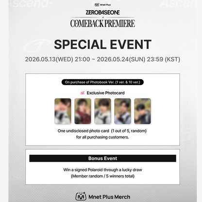 ZEROBASEONE - 6TH MINI ALBUM [Ascend-] Photobook Ver.(Online Benefit)