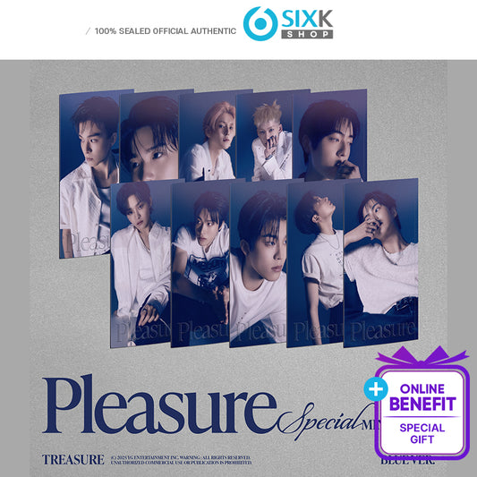 TREASURE - SPECIAL MINI ALBUM [PLEASURE] BLUE VER. (+Online Benefit)