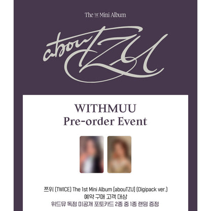 TWICE TZUYU THE 1st MINI ALBUM abouTZU (Digipack. ver) (+Online Benefit)