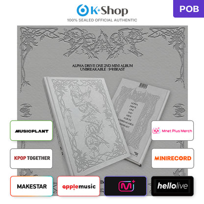 ALPHA DRIVE ONE - 2ND MINI ALBUM [UNBREAKABLE : BOY BEAST] Fragile Beast Ver. (Online Benefit)