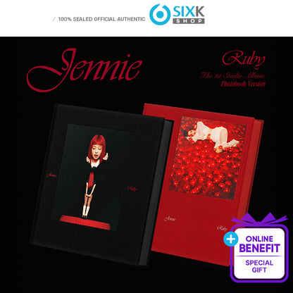 JENNIE The 1st Studio Album [Ruby] (Photobook  Zen Version / Jane Version)(+Online Benefit)