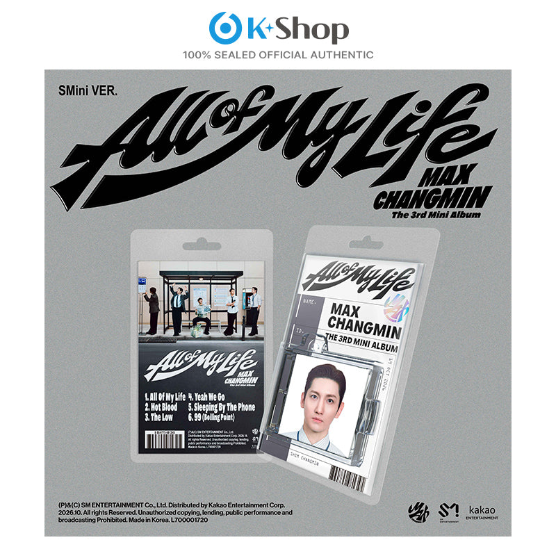MAX CHANGMIN - The 3rd Mini Album [All Of My Life] SMini Ver.