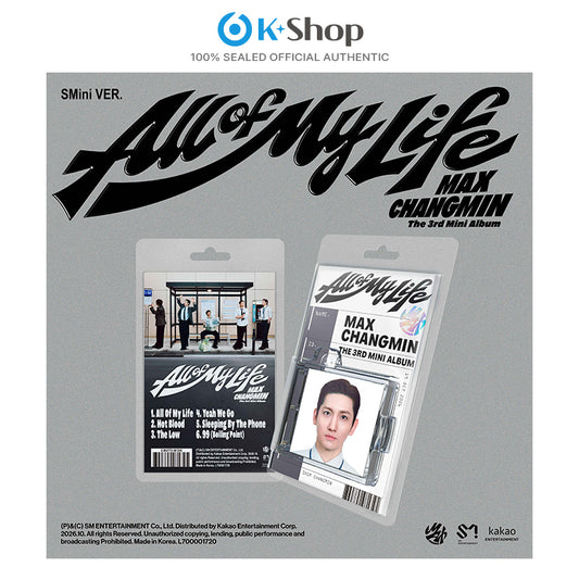 MAX CHANGMIN - The 3rd Mini Album [All Of My Life] SMini Ver.
