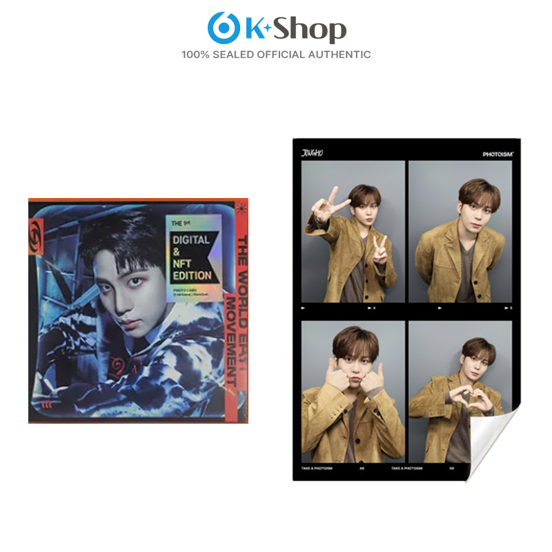 Photoism Snapism PHOTOCARD STICKER + (JONGHO DIGIPACK Ver) ATEEZ EP.1 MOVEMENT ALBUM