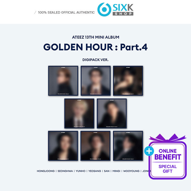 ATEEZ - 13TH MINI ALBUM [GOLDEN HOUR Part.4] DIGIPACK VER. (Online Benefit)