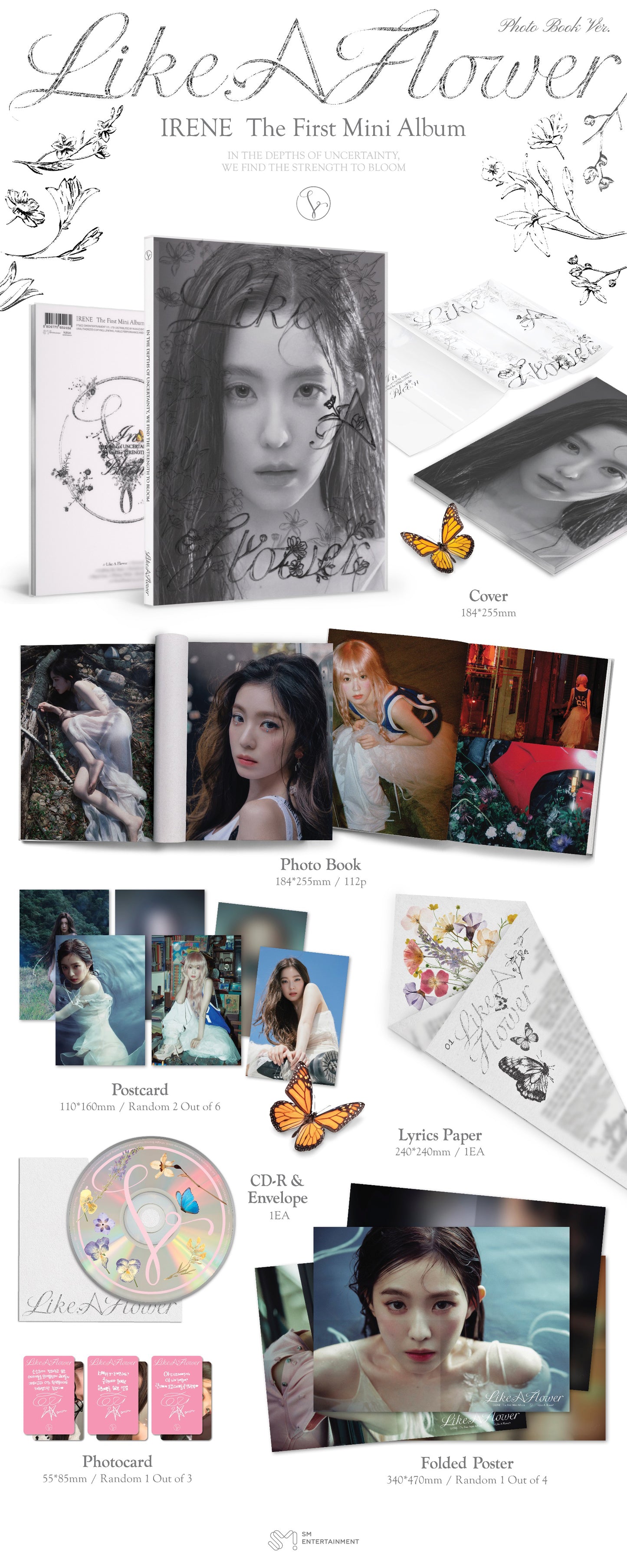 Red Velvet IRENE - The 1st Mini Album [Like A Flower] (Photo Book+Case +Mirror Ver.)