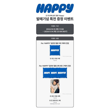 BTS JIN Solo Album "Happy"(+Online Benefit)