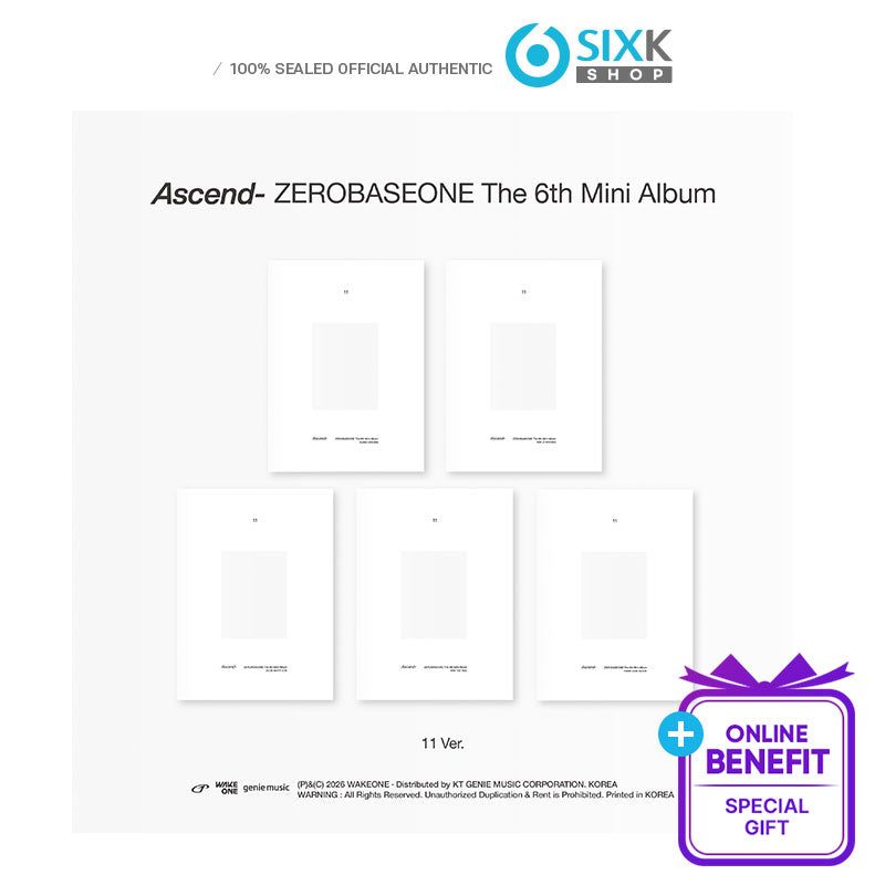 ZEROBASEONE - 6TH MINI ALBUM [Ascend-] 11 Ver.(Online Benefit)