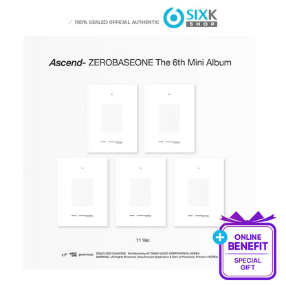 ZEROBASEONE - 6TH MINI ALBUM [Ascend-] 11 Ver.(Online Benefit)