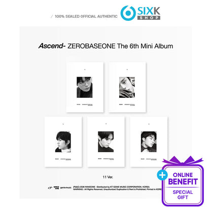 ZEROBASEONE - 6TH MINI ALBUM [Ascend-] 11 Ver.(Online Benefit)