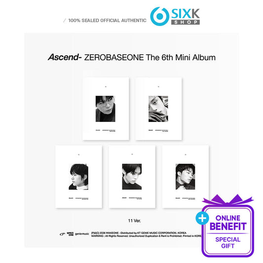 ZEROBASEONE - 6TH MINI ALBUM [Ascend-] 11 Ver.(Online Benefit)