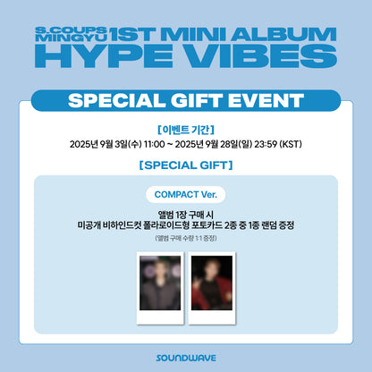 SEVENTEEN S.COUPS X MINGYU 1st Mini Album [HYPE VIBES] COMPACT Ver. (Online Benefit)
