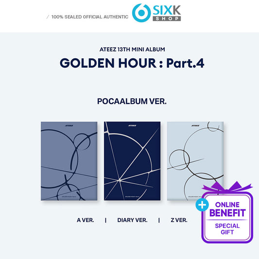 ATEEZ - 13TH MINI ALBUM [GOLDEN HOUR Part.4] PHOTOCARD ALBUM VER. (Online Benefit)