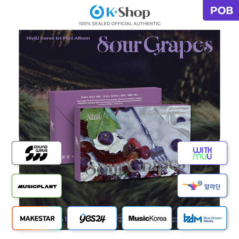 NiziU - 1ST MINI ALBUM [Sour Grapes] Mini Pack PLVE Ver. (Online Benefit)