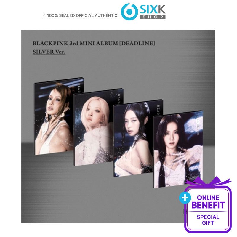 BLACKPINK 3rd Mini Album [DEADLINE] SILVER Ver (Online Benefit ) (Member Choice)