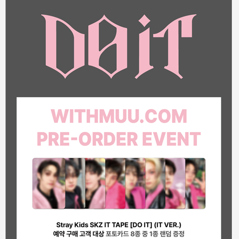 Stray Kids SKZ IT TAPE [DO IT] IT VER. MEMBER CHOICE (Standard Edition) (Online Benefit)