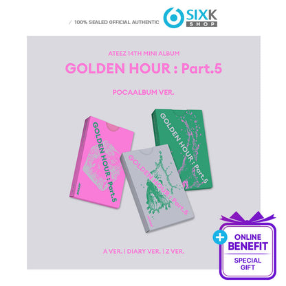 ATEEZ - 14TH MINI ALBUM [GOLDEN HOUR : Part.5]  POCAALBUM VER.(Online Benefit)