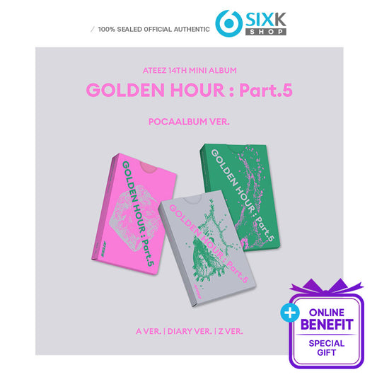 ATEEZ - 14TH MINI ALBUM [GOLDEN HOUR : Part.5]  POCAALBUM VER.(Online Benefit)