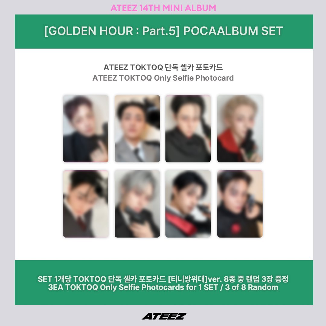 ATEEZ - 14TH MINI ALBUM [GOLDEN HOUR : Part.5]  POCAALBUM VER.(Online Benefit)