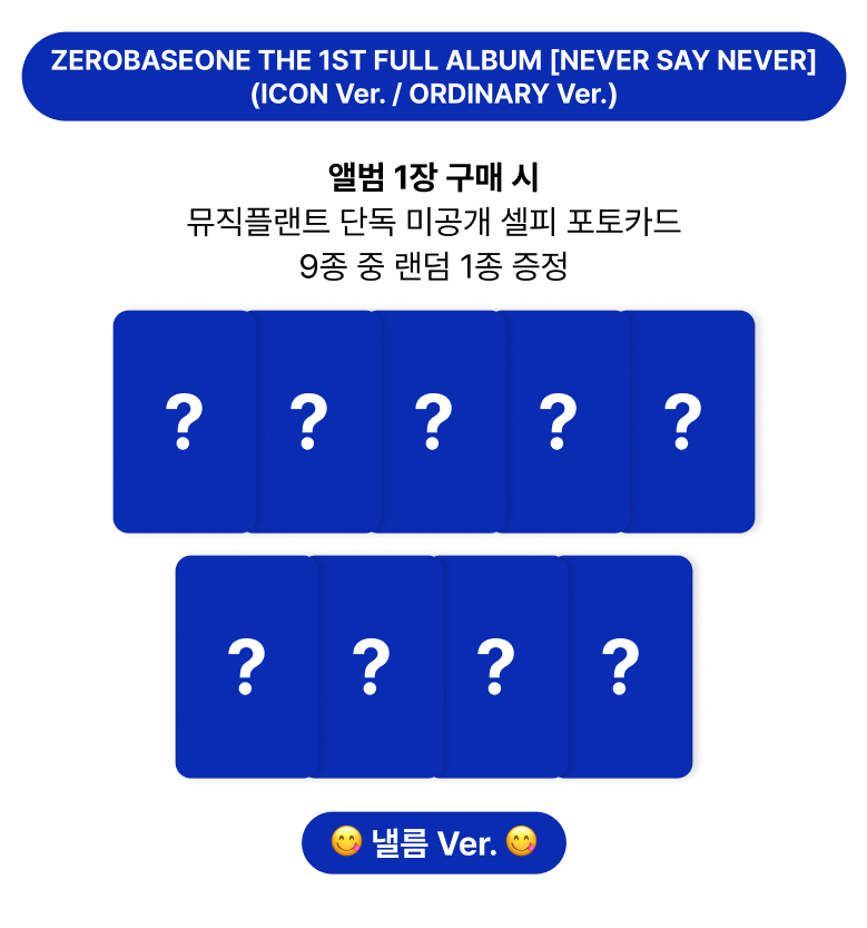 ZEROBASEONE The 1ST Full Album - Never Say Never PHOTOBOOK Ver.(+Online Benefit)