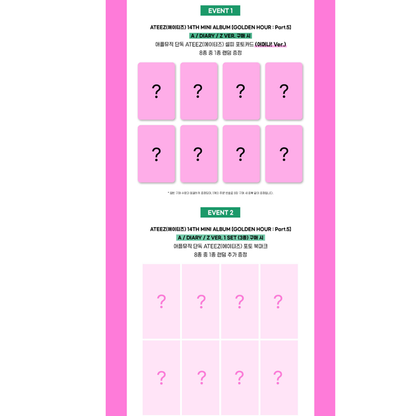 ATEEZ - 14TH MINI ALBUM [GOLDEN HOUR : Part.5] STANDARD VER.(Online Benefit)(MEMBER CHOICE)