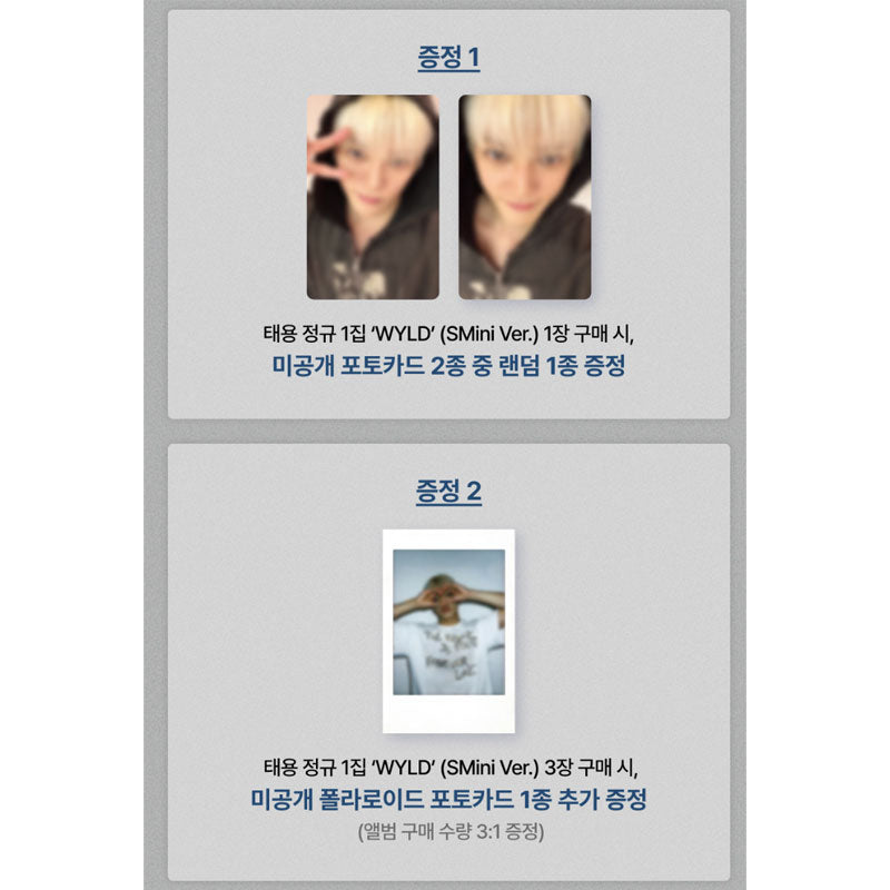 TAEYONG (NCT) - 1st Full Album [WYLD] SMini Ver. (2ND LUCKY DRAW)