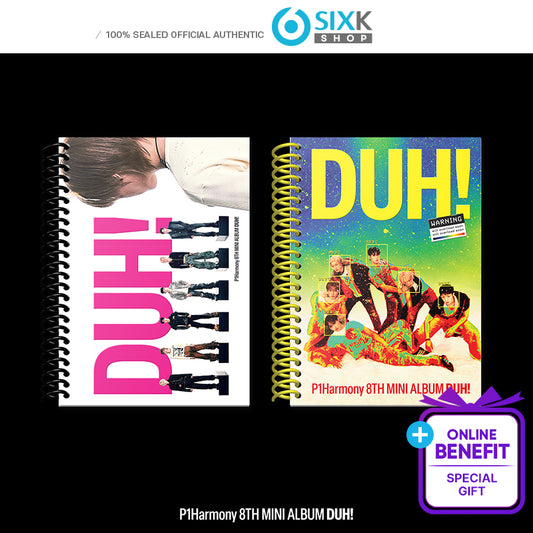 P1Harmony - MINI 8TH [DUH!] D Ver. / U Ver. (MWAVE Signed CD)