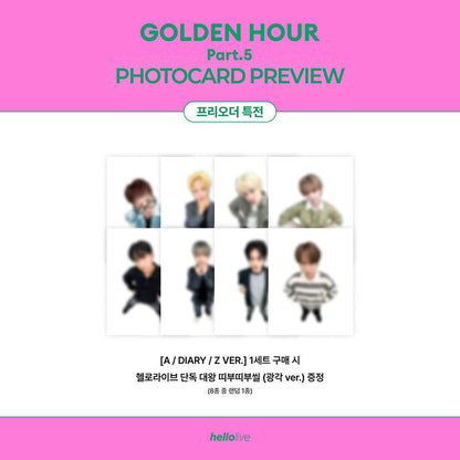 ATEEZ - 14TH MINI ALBUM [GOLDEN HOUR : Part.5] STANDARD VER.(Online Benefit)(MEMBER CHOICE)