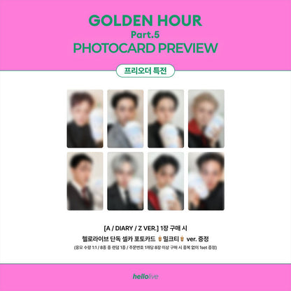 ATEEZ - 14TH MINI ALBUM [GOLDEN HOUR : Part.5] STANDARD VER.(Online Benefit)(MEMBER CHOICE)