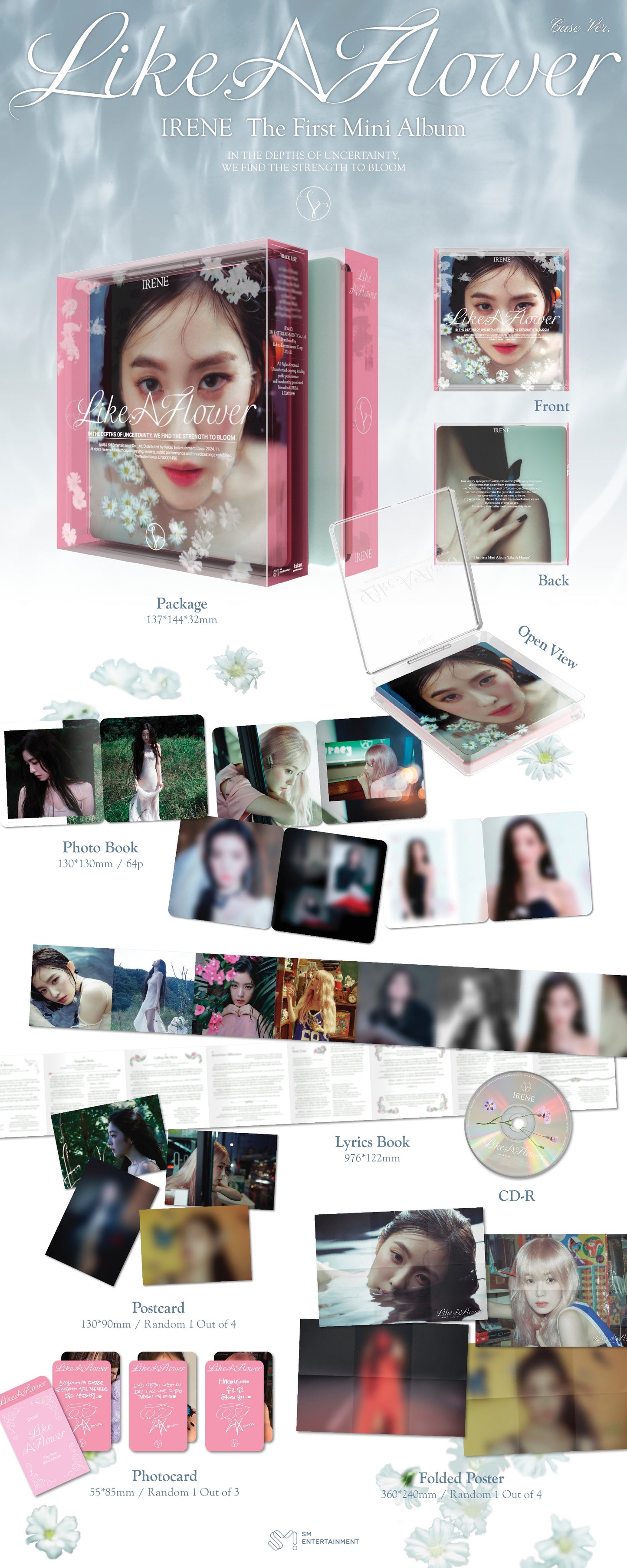 Red Velvet IRENE - The 1st Mini Album [Like A Flower] (Photo Book+Case +Mirror Ver.)