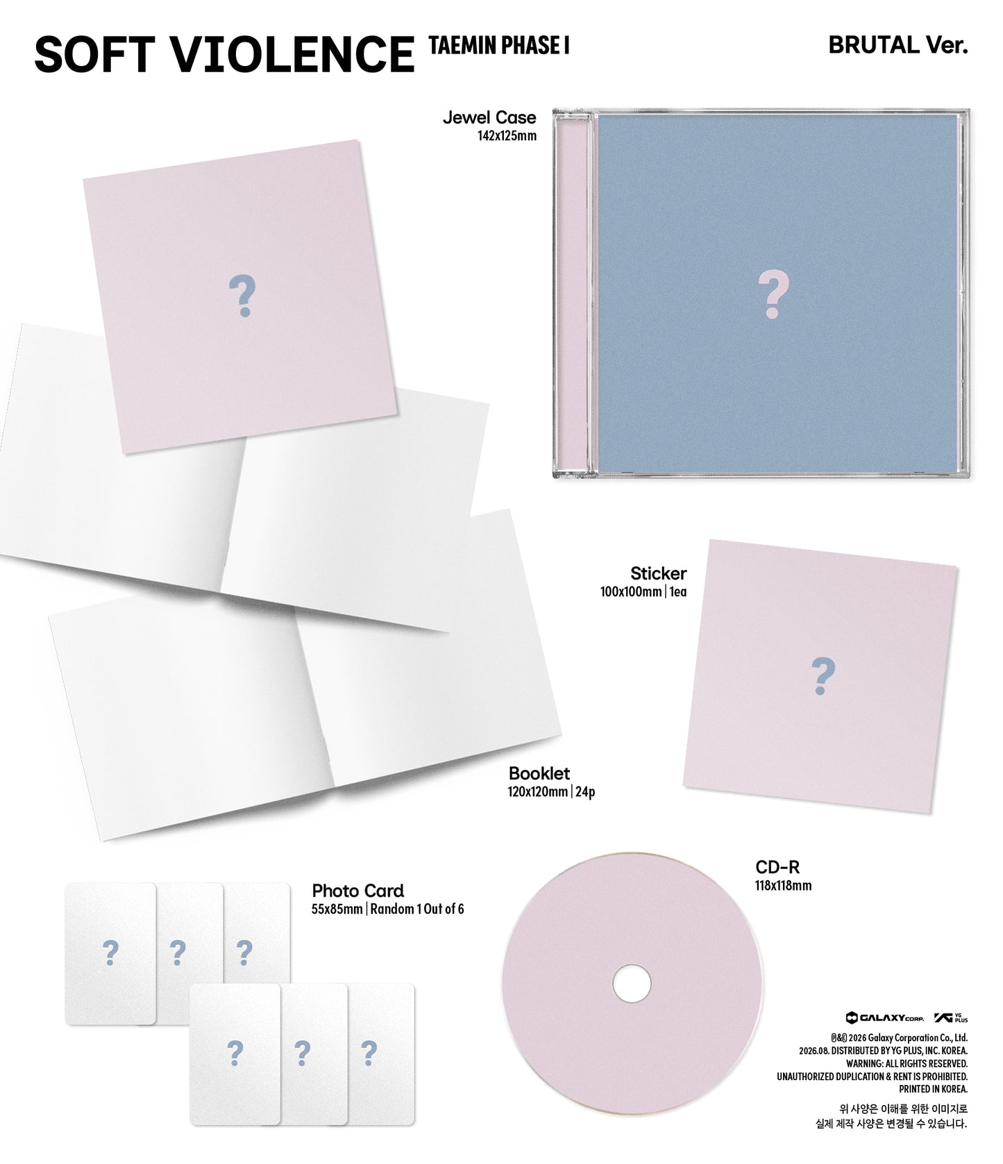 TAEMIN PHASE I : [Soft Violence] JEWEL Ver.