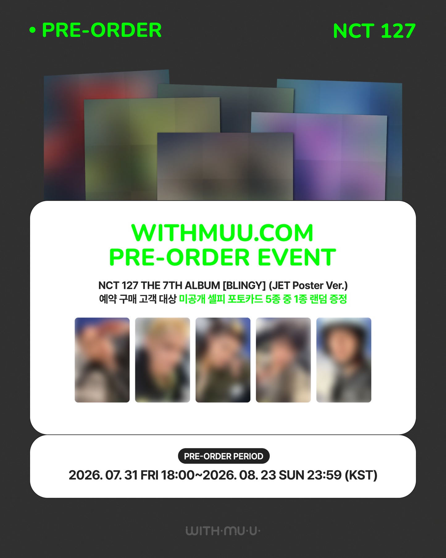 NCT 127 - 7TH ALBUM [BLINGY] JET Poster Ver. (Online Benefit)