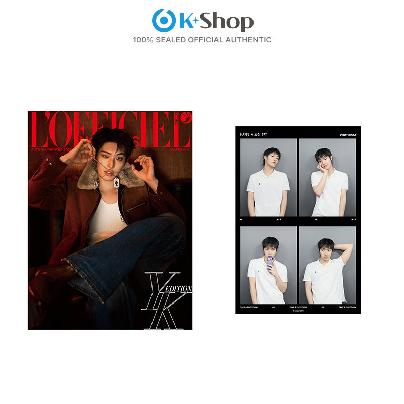 LOFFICIEL HOMMES 2026 FW - MINGI (ATEEZ) COVER (Snapism STICKER SET)