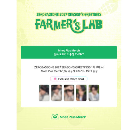 ZEROBASEONE 2027 SEASON'S GREETINGS [FARMER'S LAB] (Online Benefit)